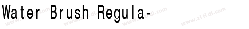 Water Brush Regula字体转换
